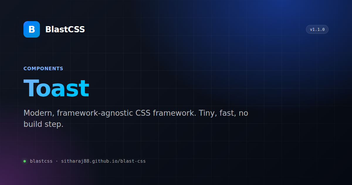 Toast · BlastCSS
